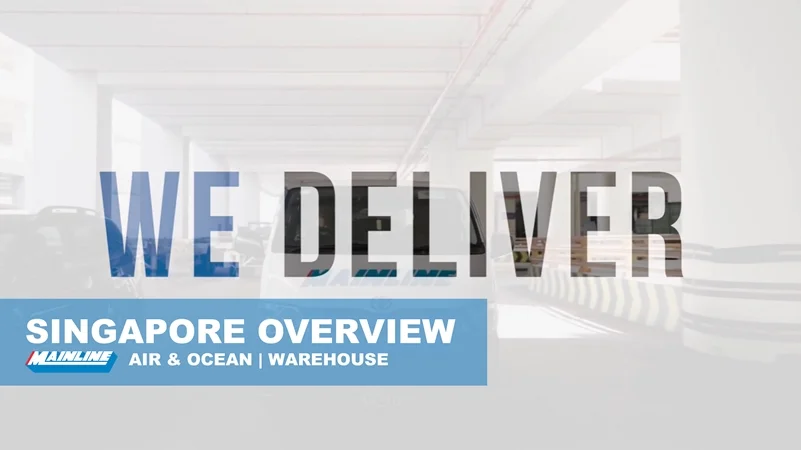 Video Cover_Mainline Singapore Overview Office & Warehouse - Mainline Singapore was established in 2010. Singapore’s geographical location at the crossroads of important trade lines has been favourable. 
Our Singapore Mainline warehouse at 16,000square feet, located in District 22 of Singapore. The warehouse is in a convenient location, easily accessible for our team and customers. 