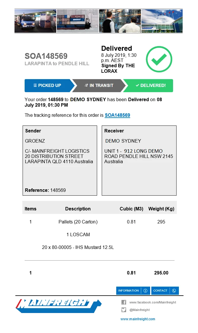 Tracking Update