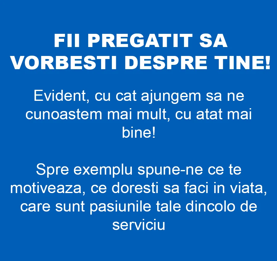 Vorbește despre tine